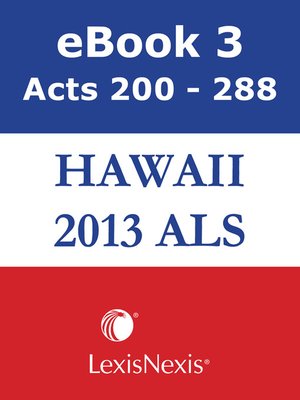 cover image of Hawaii Advance Legislative Service